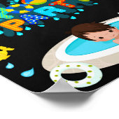 Schwimmbad Begrüßung Party signatur Boy Beachwater Poster (Ecke)