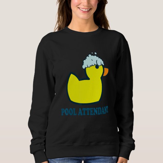 Schwimmbad Bewacht I Rubber Duck Schwimmbad Gelb Sweatshirt (Vorderseite)