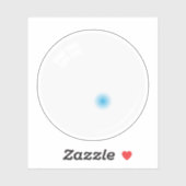 Schwimmbad/Billardkugel mit blauer Markierung Aufkleber (Blatt)