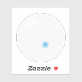 Schwimmbad/Billardkugel mit blauer Markierung Aufkleber