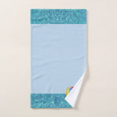 Schwimmbad blau Wasser & Beachball Badetuch Badhandtuch Set (Handtuch)