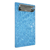 Schwimmbad Blaues Wasser Aqua Vorlage Modernes Mini Klemmbrett (Schrägansicht)