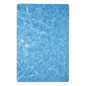 Schwimmbad Blaues Wasser Aqua Vorlage Modernes Mini Klemmbrett (Rückseite)