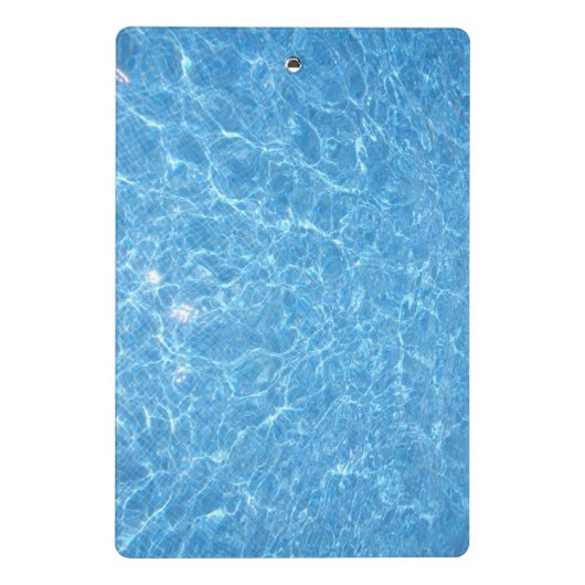 Schwimmbad Blaues Wasser Aqua Vorlage Modernes Mini Klemmbrett (Rückseite)