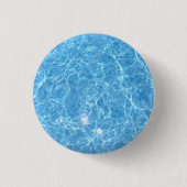 Schwimmbad Blaues Wasser Blank Template trendy Button (Vorderseite)