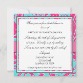 Schwimmbad Blue & Pink Bridal Dusche Einladungen (Rückseite)