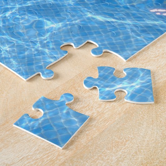 Schwimmbad Blue Water Aqua-Vorlage Puzzle (Seite)