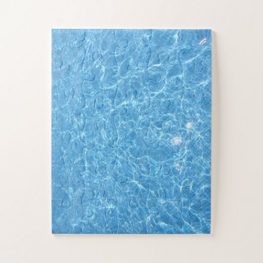 Schwimmbad Blue Water Aqua-Vorlage Puzzle (Vertikal)