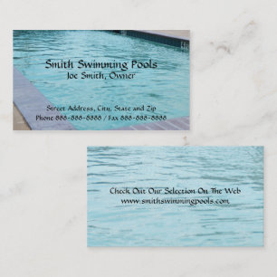 Schwimmbad Business Card Visitenkarte