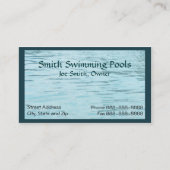 Schwimmbad Business Card Visitenkarte (Vorderseite)