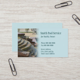 Schwimmbad Business Card Visitenkarte