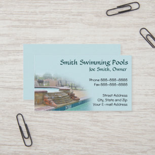 Schwimmbad Business Card Visitenkarte