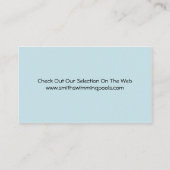 Schwimmbad Business Card Visitenkarte (Rückseite)