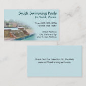 Schwimmbad Business Card Visitenkarte (Vorne/Hinten)