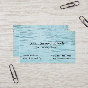Schwimmbad Business Card Visitenkarte