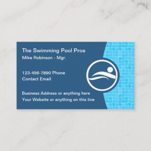 Schwimmbad Business Cards online Visitenkarte