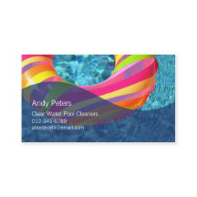 Schwimmbad Cleaner Business Card Klare Schwimmbad