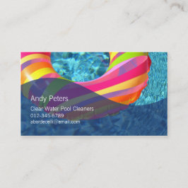 Schwimmbad Cleaner Business Card Klare Schwimmbad Visitenkarte