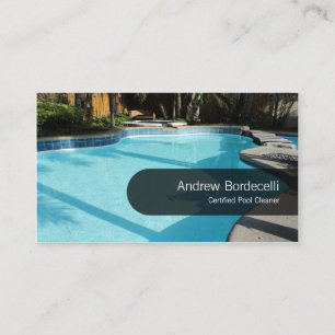 Schwimmbad Cleaner Business Card Klare Schwimmbad Visitenkarte