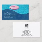 Schwimmbad Cleaner Business Card Klare Schwimmbad Visitenkarte (Vorne/Hinten)
