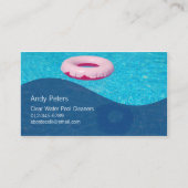 Schwimmbad Cleaner Business Card Klare Schwimmbad Visitenkarte (Vorderseite)