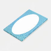 Schwimmbad Cool Blue Water Print Post-it Klebezettel (angewinkelt)