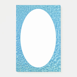 Schwimmbad Cool Blue Water Print Post-it Klebezettel