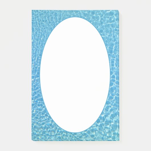 Schwimmbad Cool Blue Water Print Post-it Klebezettel (Vorderseite)
