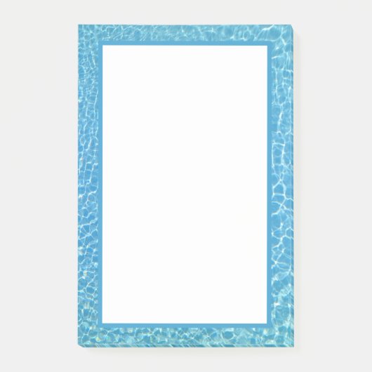 Schwimmbad Cool Blue Water Print Post-it Klebezettel (Vorderseite)