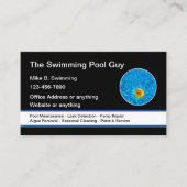 Schwimmbad Coole Visitenkarten glänzen Visitenkarte (Vorderseite)