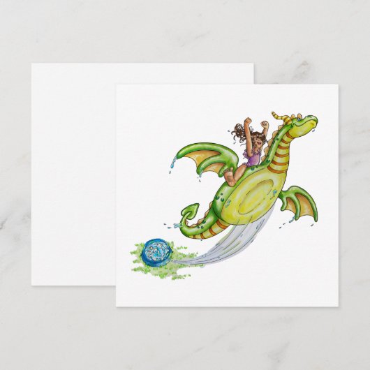 Schwimmbad Dankeskarte (Vorne/Hinten)