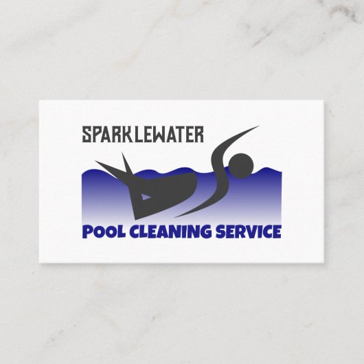 Schwimmbad Design, Schwimmbad sauberer. Visitenkarte (Vorderseite)