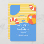 Schwimmbad Einladung (Vorne/Hinten)