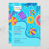 Schwimmbad Einladung (Vorne/Hinten)