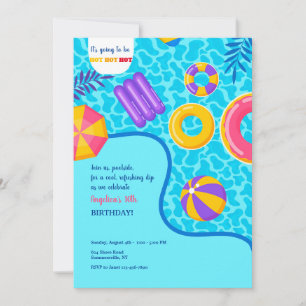 Schwimmbad Einladung