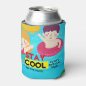 Schwimmbad Einladungen Geburtstag Schwimmbad Kinde Dosenkühler (Kanne Vorderseite)