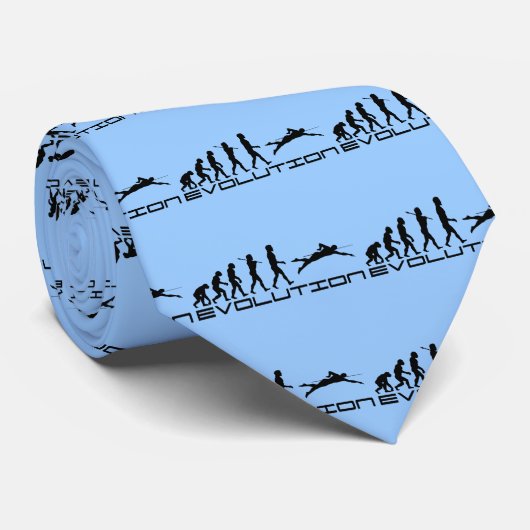 Schwimmbad Evolution Sport Art Krawatte (Gerollt)