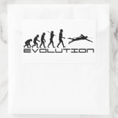 Schwimmbad Evolution Sport Art Rechteckiger Aufkleber (Tasche)