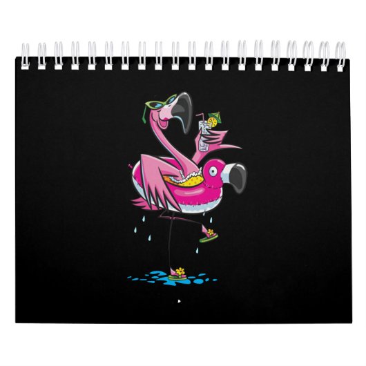 Schwimmbad | Flamingo Go Schwimmbad Kalender (Titelbild)