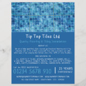 Schwimmbad, Fußboden, Fliesenwerbung Flyer (Vorne)