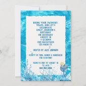 Schwimmbad Geburtstagsparty Einladung (Rückseite)