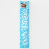 Schwimmbad Geburtstagsparty Pool Wasserrippeln Cus Banner (Vertikal)