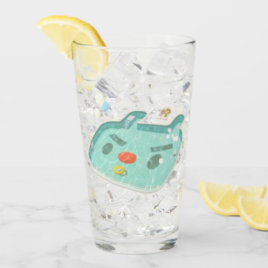 Schwimmbad Glas (Vorderseite Ice)