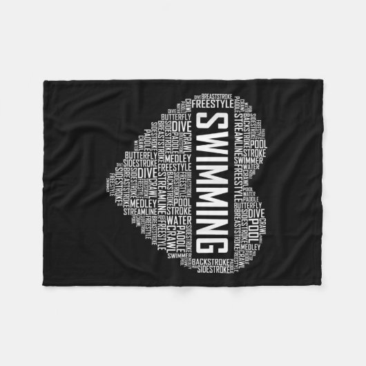 Schwimmbad Herzbus Schwimmer Geschenk schwimmen Lo Fleecedecke (Vorderseite (Horizontal))