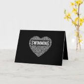 Schwimmbad Herzbus Schwimmer Geschenk schwimmen Lo Karte (Gelbe Blume)