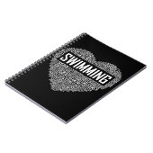 Schwimmbad Herzbus Schwimmer Geschenk schwimmen Lo Notizblock (Linke Seite)