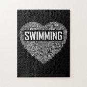 Schwimmbad Herzbus Schwimmer Geschenk schwimmen Lo Puzzle (Vertikal)