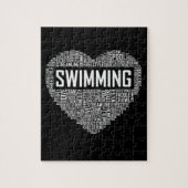 Schwimmbad Herzbus Schwimmer Geschenk schwimmen Lo Puzzle (Vertikal)