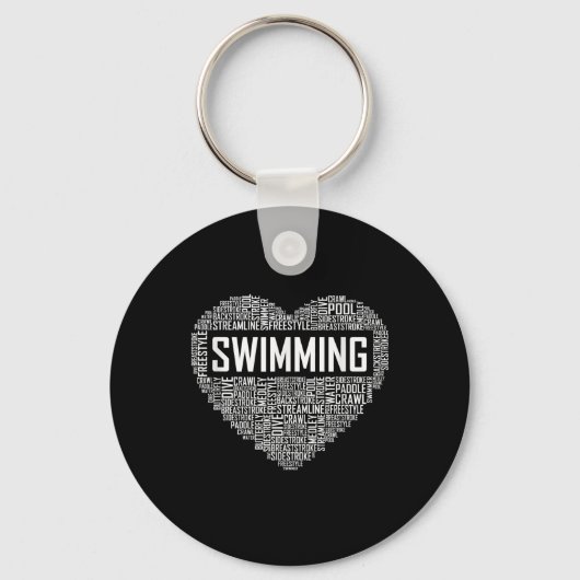 Schwimmbad Herzbus Schwimmer Geschenk schwimmen Lo Schlüsselanhänger (Vorderseite)