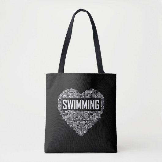 Schwimmbad Herzbus Schwimmer Geschenk schwimmen Lo Tasche (Vorderseite)